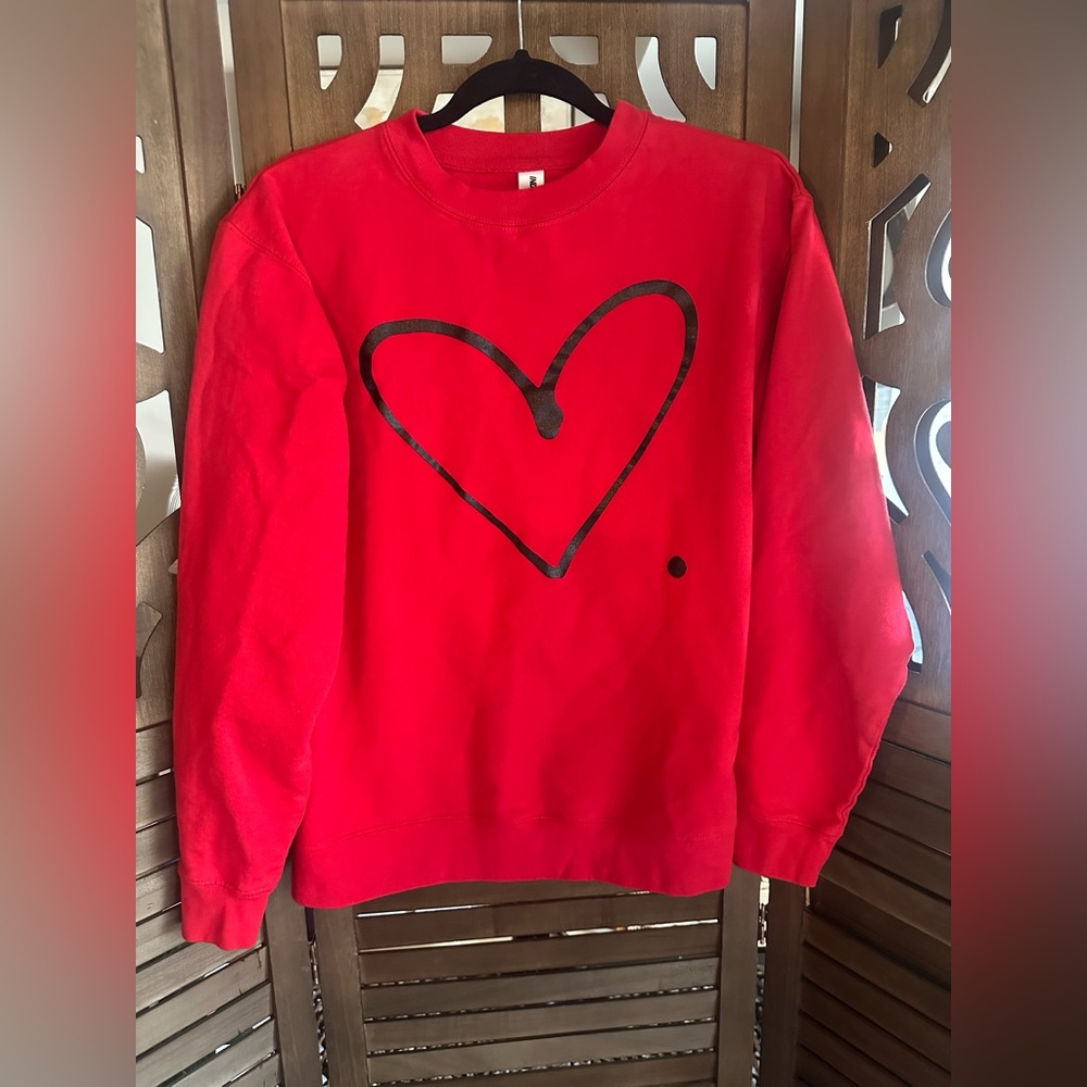 Red Heart Sweatshirt- Size M